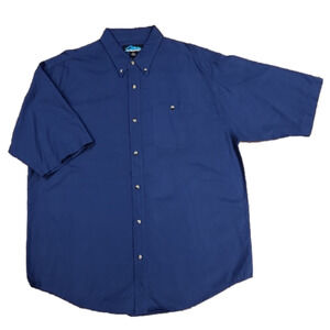 𝅺tri-mountain Blue XLT Outdoor Button-Up Shirt
